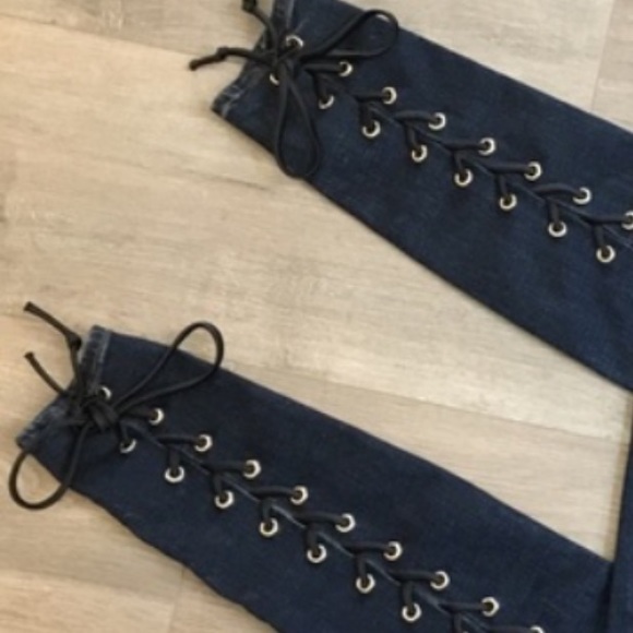 NWT Good American Good Legs Lace Up Back Jeans Sz 18 - Picture 14 of 16